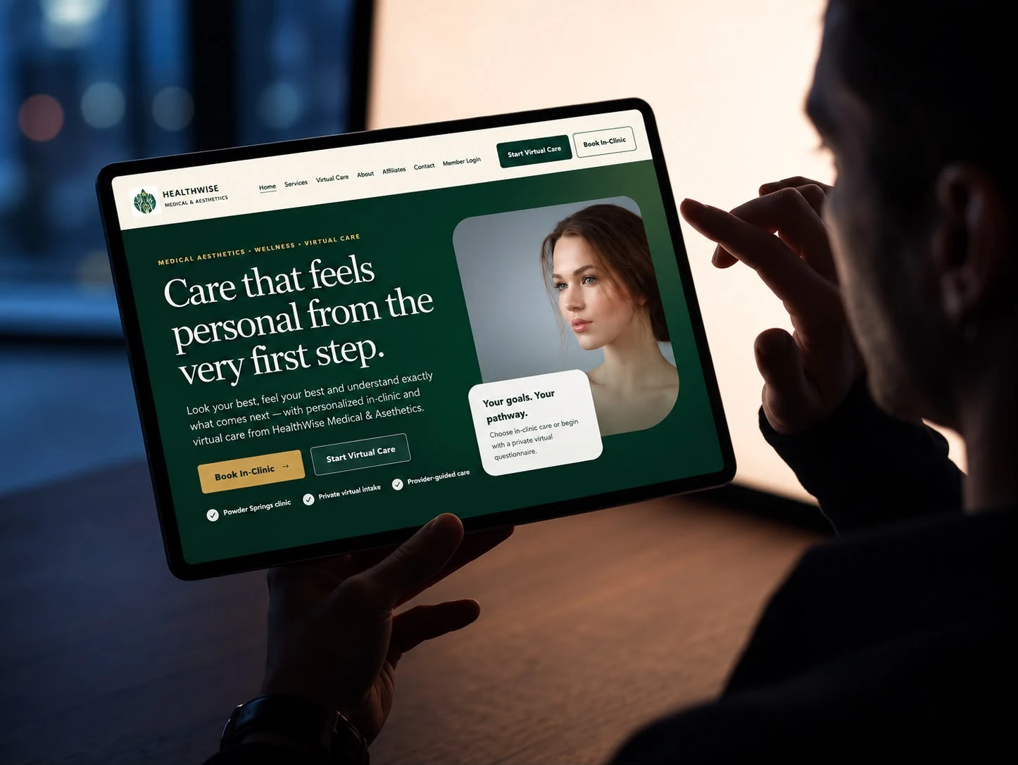 Healthwise Meds – Medical wellness clinic website design and conversion UI/UX preview